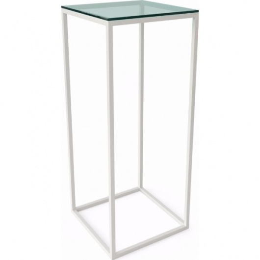 Фуршетный стол Cube 110 White glass в аренду