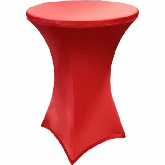 Фуршетный стол C чехлением красный в аренду