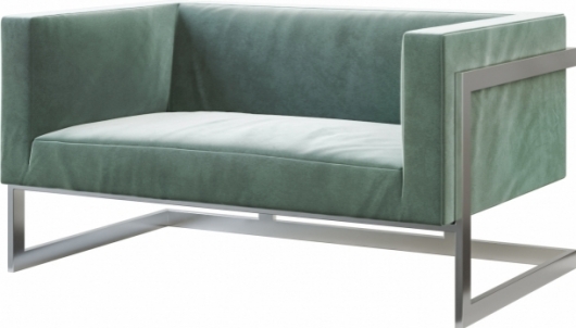 Диван Andrian Silver Bruno зеленого цвета в аренду