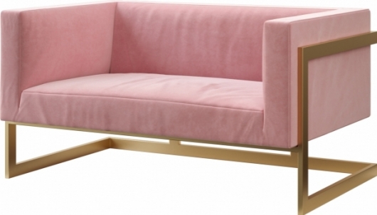 Диван Andrian Pink розового цвета в аренду