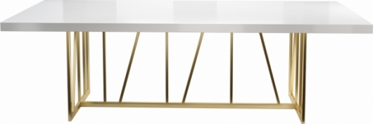 Стол Slash White & Gold в аренду