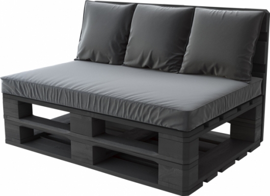 Диван Pallet Black Grey в аренду
