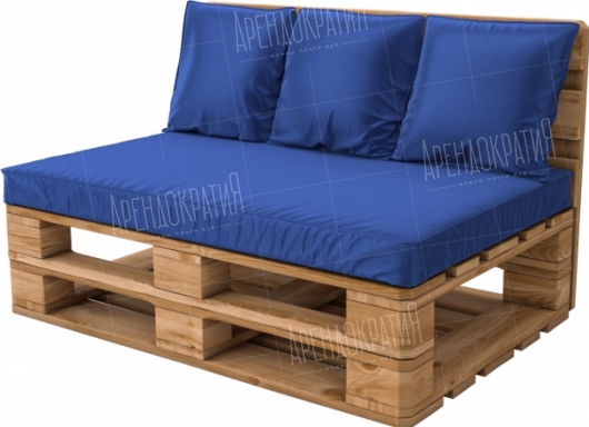 Диван Pallet Blue в аренду