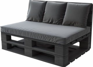 Диван Pallet Black Grey в аренду
