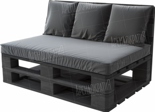 Диван Pallet Black Grey в аренду